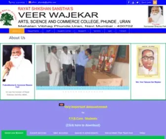 Veerwajekarascc.in(Permanently affiliated to Mumbai University and Approved by UGC) Screenshot