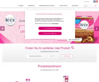 Veet.de(Wachse, Cremes und weitere Enthaarungsprodukte) Screenshot