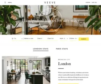 Veeve.com(Short Term Holiday & Vacation Luxury Apartment Rentals) Screenshot