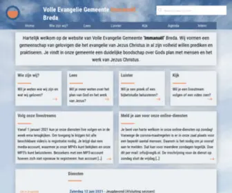 Veg-Immanuel-Breda.nl(Volle Evangelie Gemeente 'Immanuël' Breda) Screenshot