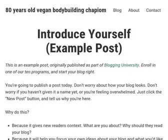 Vegan-Muscle-Building.com(80 years old vegan bodybuilding chapiom) Screenshot