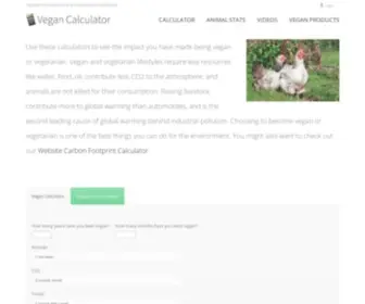 Vegancalculator.com(Vegan Calculator) Screenshot