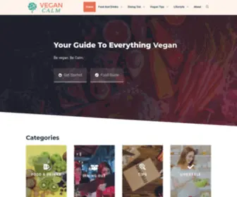 Vegancalm.com(Vegan Calm) Screenshot