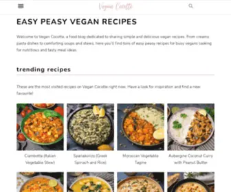 Vegancocotte.com(Easy Peasy Vegan Recipes) Screenshot