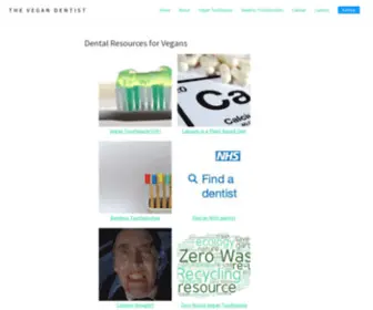 Vegandentist.uk(Dental Resources for Vegans) Screenshot