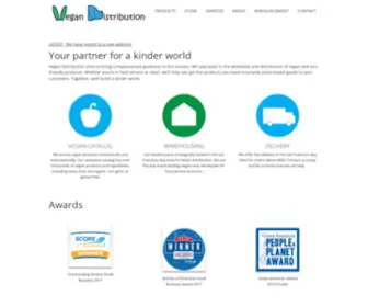 Vegandistribution.com(Your Partner For a Kinder World) Screenshot