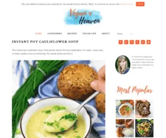Veganheaven.org(Easy, Comforting & Tasty Vegan Recipes) Screenshot