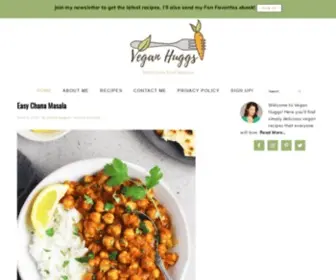 Veganhuggs.com(Simply Delicious Vegan Recipes) Screenshot