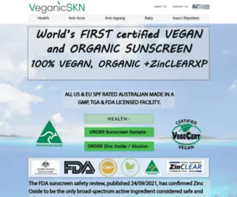 Veganicskn.com(100% Organic Private Label Australia) Screenshot