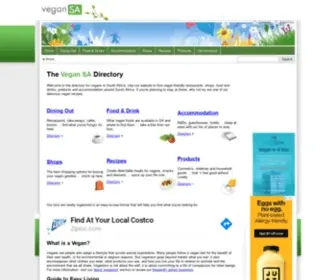 Vegansa.com(Current listings for vegans in South Africa) Screenshot