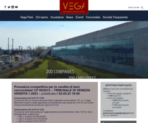 Vegapark.ve.it(VEGA è tra i più importanti Parchi Scientifico) Screenshot