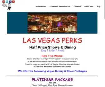 Vegasdiningdiscounts.com(Show Deals Las Vegas) Screenshot