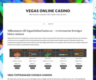 Vegasonlinecasino.se Screenshot