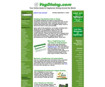 Vegdining.com(Your Online Guide to Vegetarian Dining Around the World) Screenshot