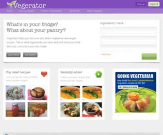 Vegerator.com(Vegetarian) Screenshot