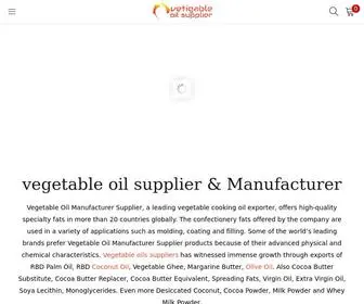 Vegetableoilssuppliers.com(Vegetable Oil Manufacturer Supplier) Screenshot