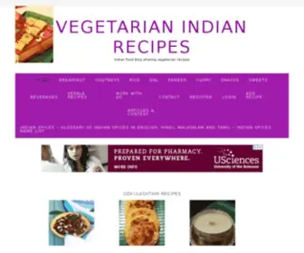 Vegetarianindianrecipes.com(Indian Online Recipes) Screenshot