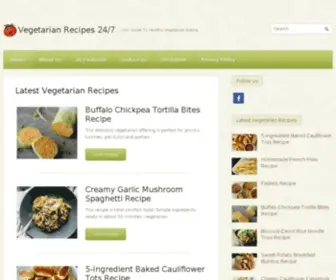 Vegetarianrecipes247.com(Vegetarian Recipes 24/7) Screenshot