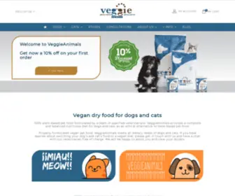 Veggieanimals.com(Tienda de Pienso Vegano para Perros y Gatos) Screenshot