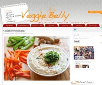 Veggiebelly.com(Vegetarian recipe food blog) Screenshot