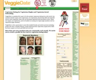 Veggiedate.com(Vegetarian dating for vegetarian singles and vegan dating for vegan singles) Screenshot