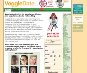 Veggiedate.org(Vegetarian dating for vegetarian singles and vegan dating for vegan singles) Screenshot