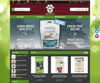 Veggiepets.com(Vegetarian dog food) Screenshot
