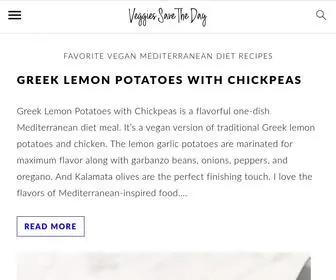 Veggiessavetheday.com(Vegan Recipes Inspired by a Mediterranean Diet) Screenshot