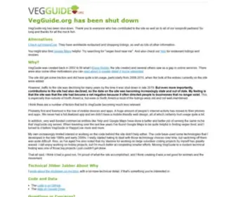 Vegguide.org(Has been shut down) Screenshot