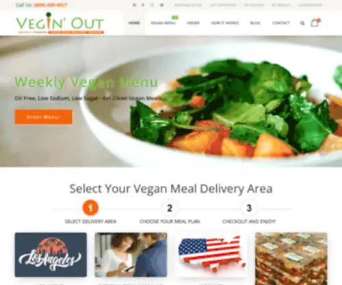 Veginout.com(Vegan Meals Delivery) Screenshot