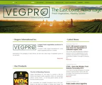 Vegpro.com(Largest fresh vegetables producer in Canada) Screenshot