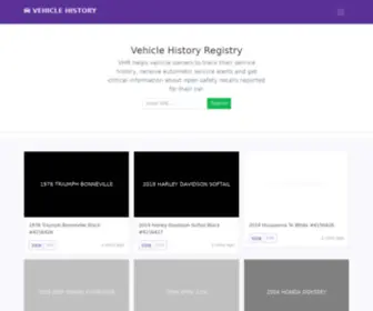 Vehiclehistory.pro(Check Your Vehicle history in VIN DataBase at VehicleHistry.Pro) Screenshot