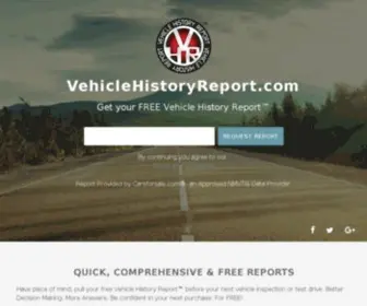 Vehiclehistoryreport.com(Free Vehicle History Reports) Screenshot