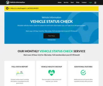 Vehicleinformation.uk(Vehicle Information) Screenshot