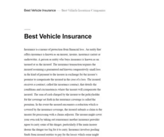 Vehicleinsurance.best(Best Vehicle Insurance Companies) Screenshot