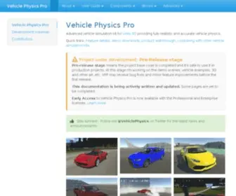 Vehiclephysics.com(Documentation for Vehicle Physics Pro (VPP)) Screenshot