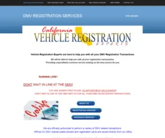 Vehicleregistrationexperts.com(DMV REGISTRATION SERVICES) Screenshot