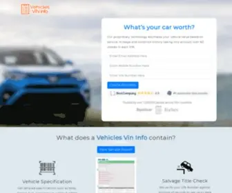 Vehiclesvininfo.com(Vehicles Vin Info) Screenshot