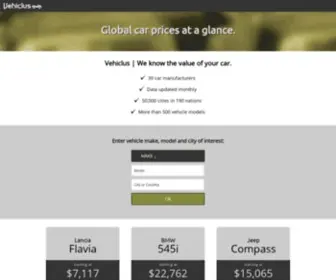 Vehiclus.com(Global car prices at a glance) Screenshot