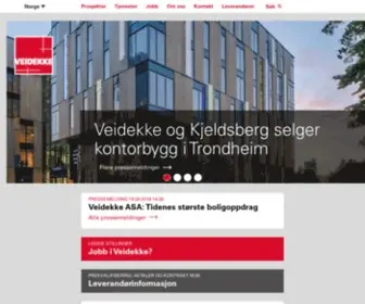 Veidekke.no(Veidekke i Norge) Screenshot