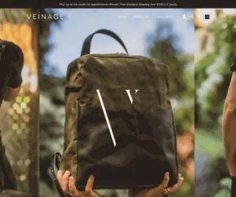 Veinage.ca(Leather Backpacks) Screenshot