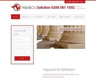 Vejaandco.com(Veja and Co Solicitors) Screenshot