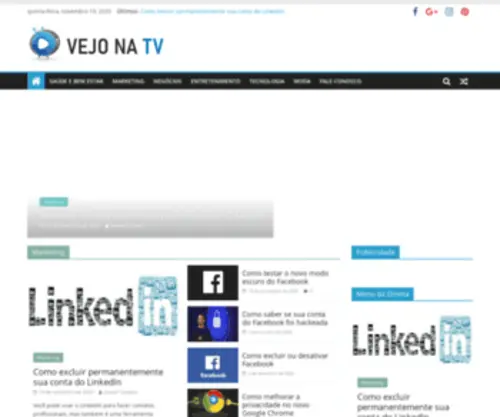 Vejonatv.com.br(Vejo na TV) Screenshot
