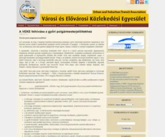 Veke.hu(Városi és Elővárosi Közlekedési Egyesület) Screenshot