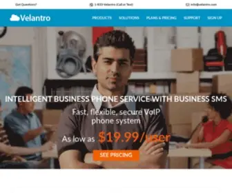 Velantro.com(SPECIALIZED BUSINESS VOIP PROVIDER IN THE US AND CANADA) Screenshot