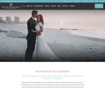 Velasweddings.com(Weddings by Velas Resorts) Screenshot