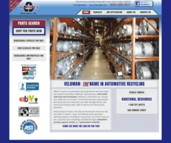 Veldmansautoparts.com(Veldman Auto Parts) Screenshot