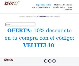 Velitel.es(Papelería online donde vendemos) Screenshot