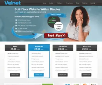 Velnet.com(Domain name registration & Web Hosting UK and Website Solutions) Screenshot