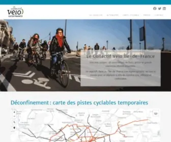 Velo-Iledefrance.fr(Collectif Vélo Île) Screenshot
